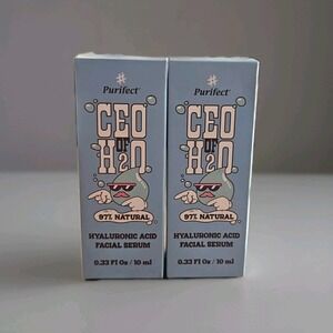 2X PURIFECT CEO of H2O Hyaluronic Acid Facial Serum 97% Natural Face Moisturizer